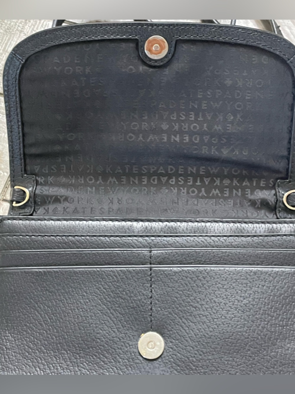 KATE SPADE Convertible Black Grain Leather Mikka Grove Street Crossbody Bag - Picture 6 of 7